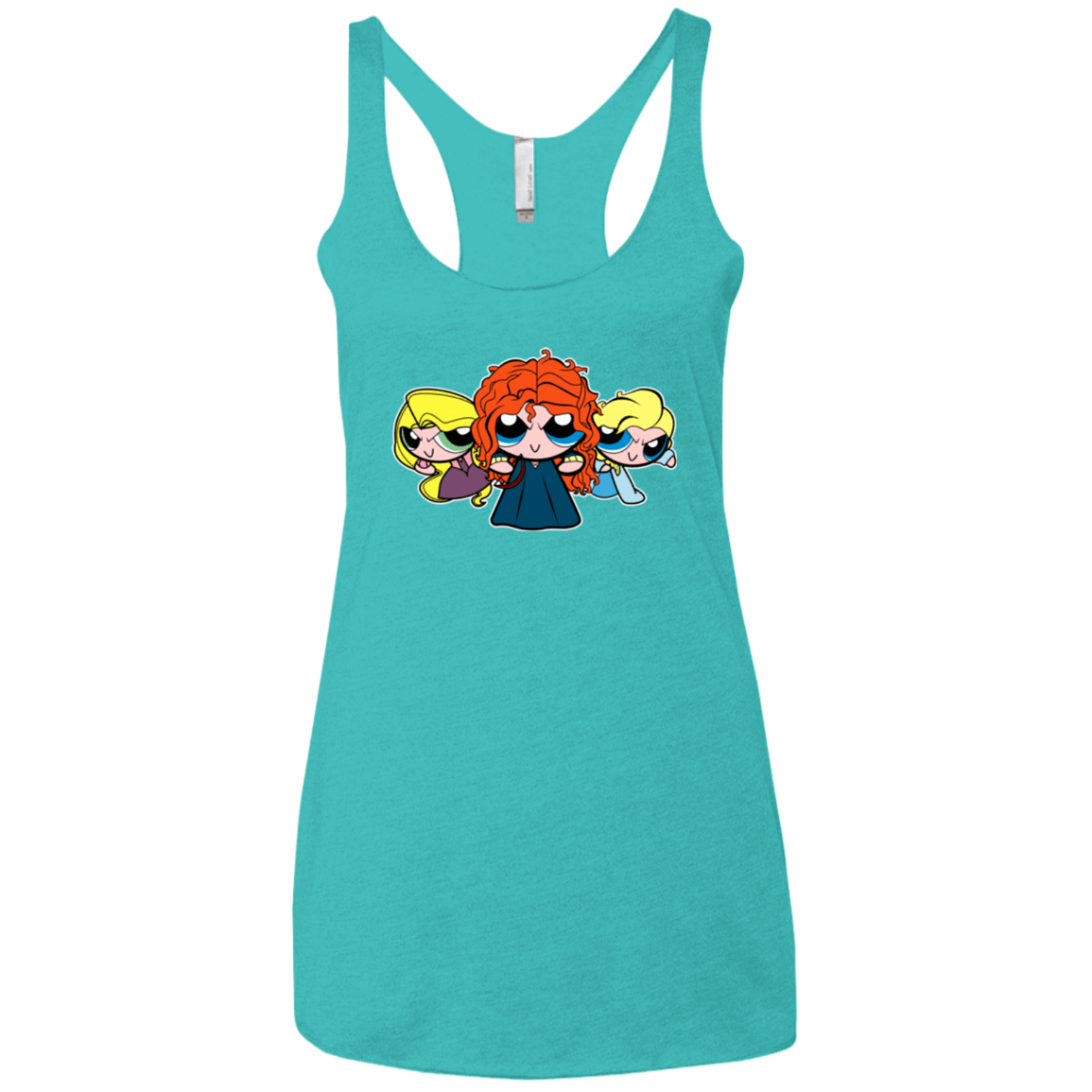 T-Shirts Tahiti Blue / X-Small Princess Puff Girls2 Women's Triblend Racerback Tank