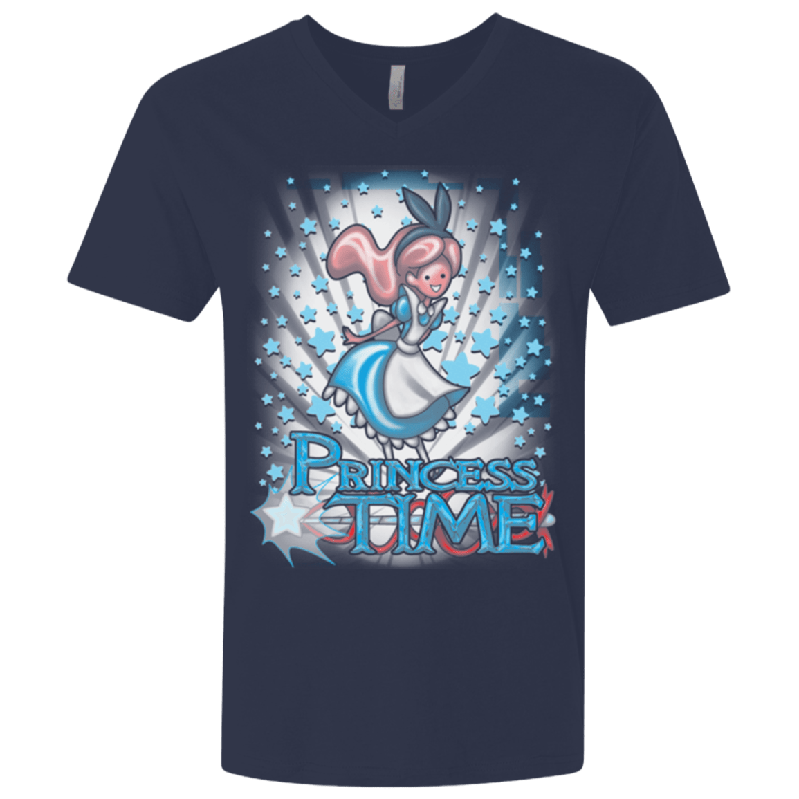 T-Shirts Midnight Navy / X-Small Princess Time Alice Men's Premium V-Neck