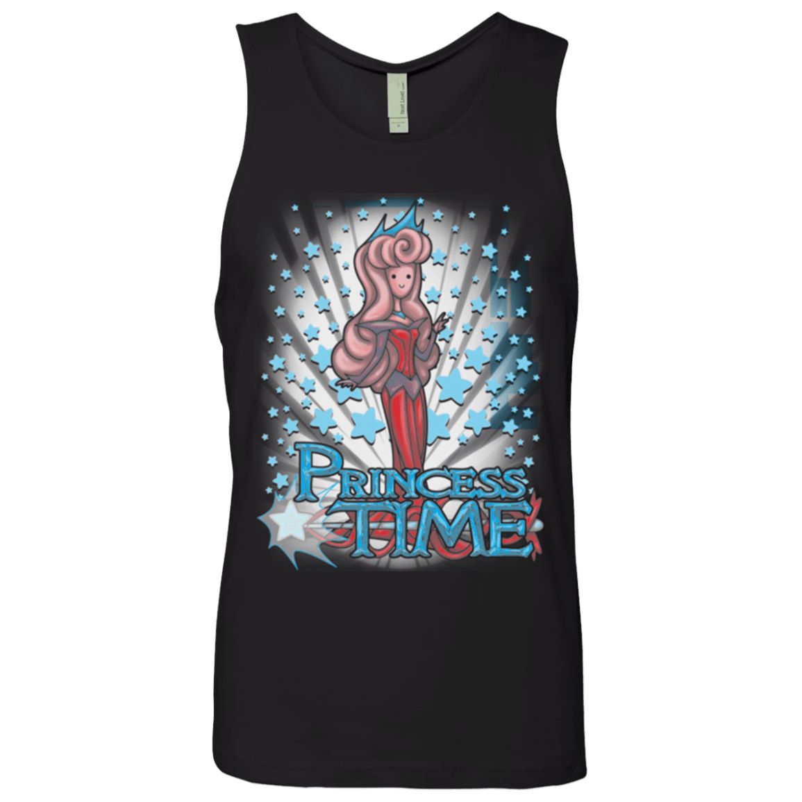 T-Shirts Black / Small Princess Time Aurora Men's Premium Tank Top