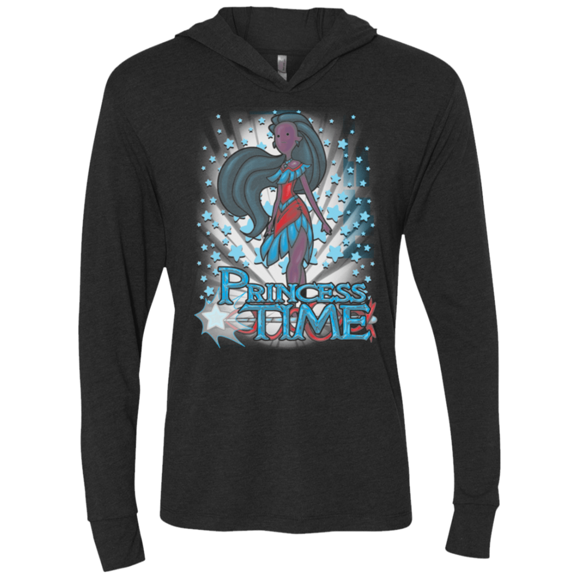 T-Shirts Vintage Black / X-Small Princess Time Pocahontas Triblend Long Sleeve Hoodie Tee