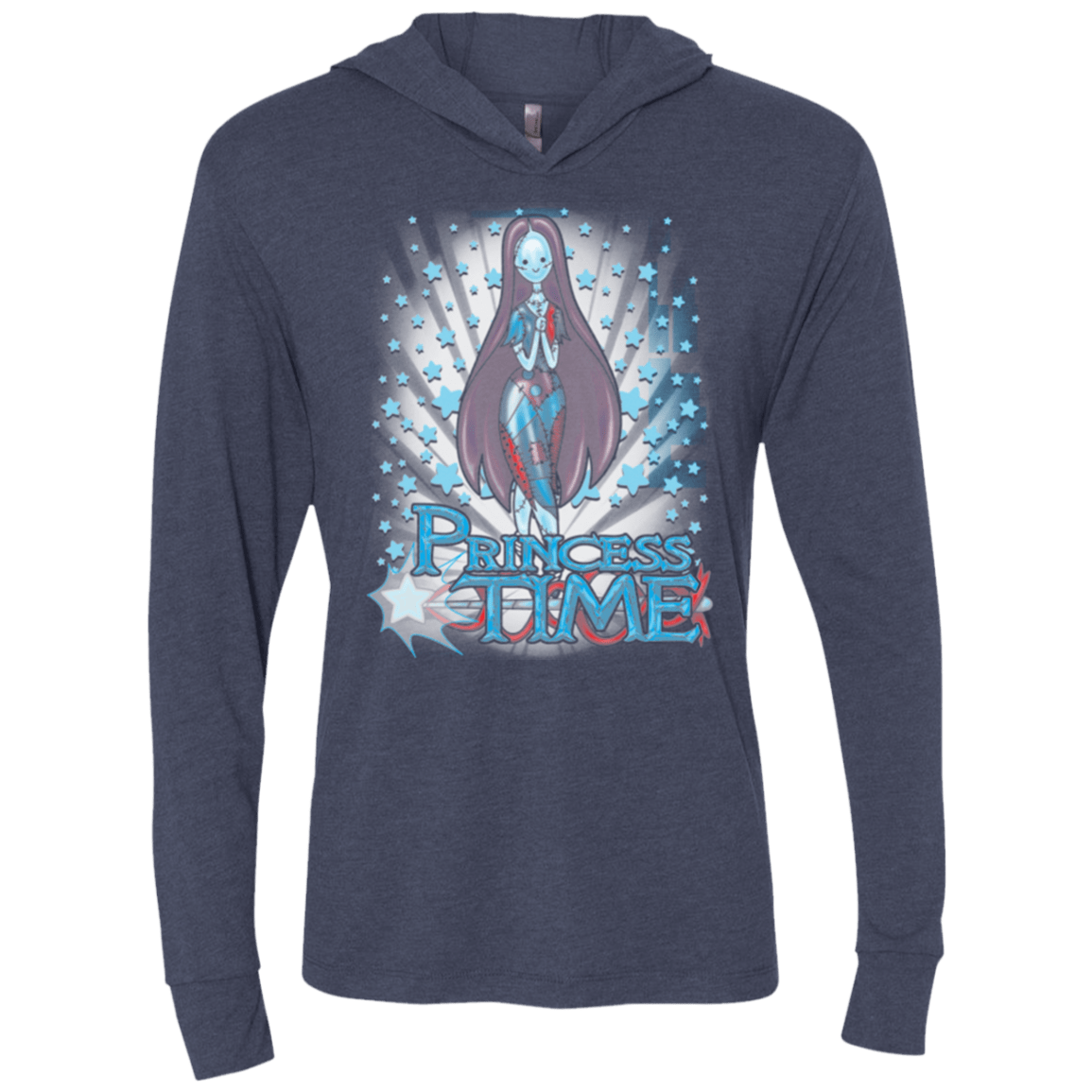 T-Shirts Vintage Navy / X-Small Princess Time Sally Triblend Long Sleeve Hoodie Tee