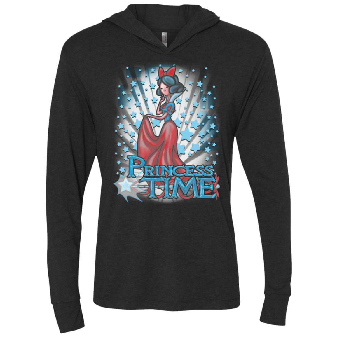 T-Shirts Vintage Black / X-Small Princess Time Snow White Triblend Long Sleeve Hoodie Tee
