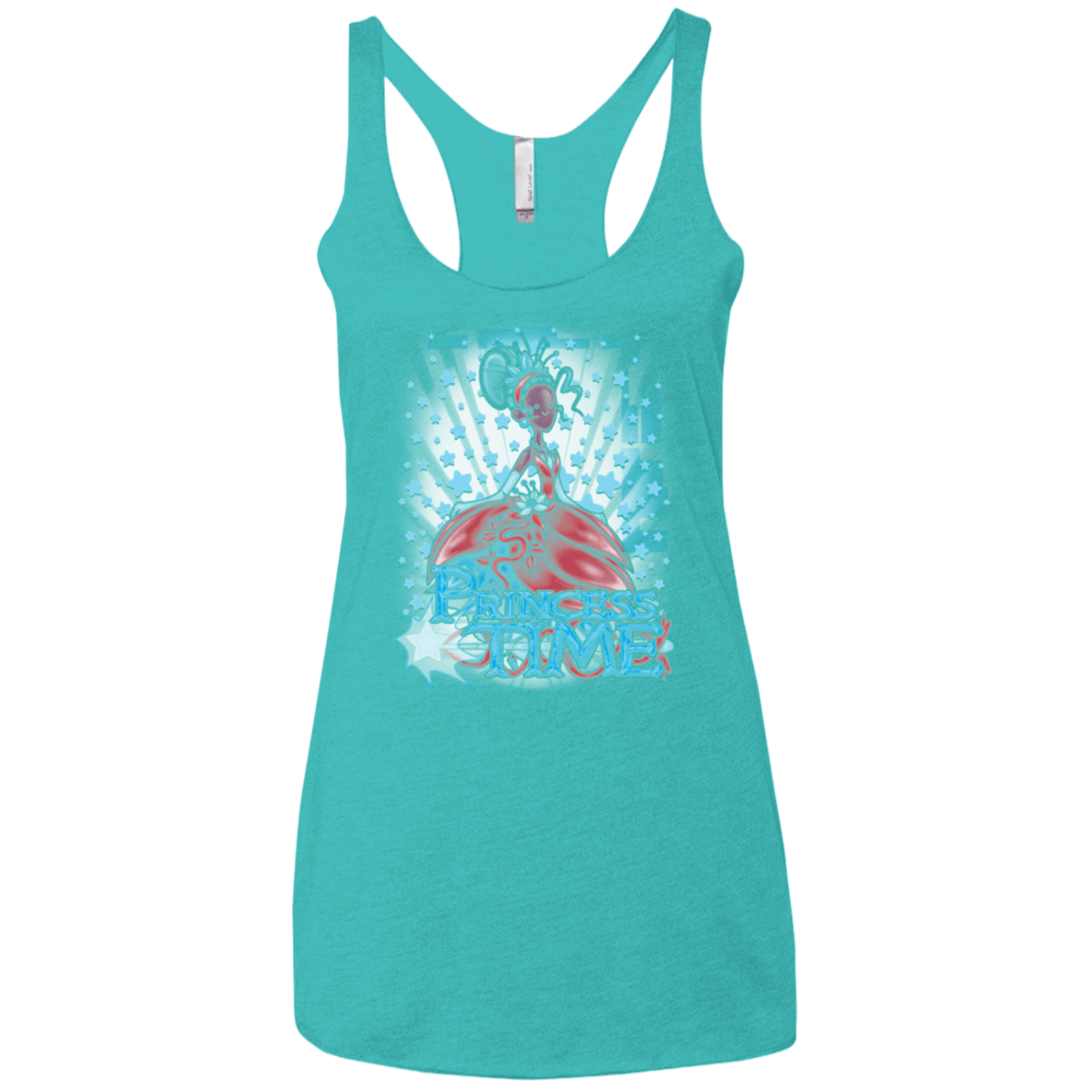 T-Shirts Tahiti Blue / X-Small Princess Time Tiana Women's Triblend Racerback Tank