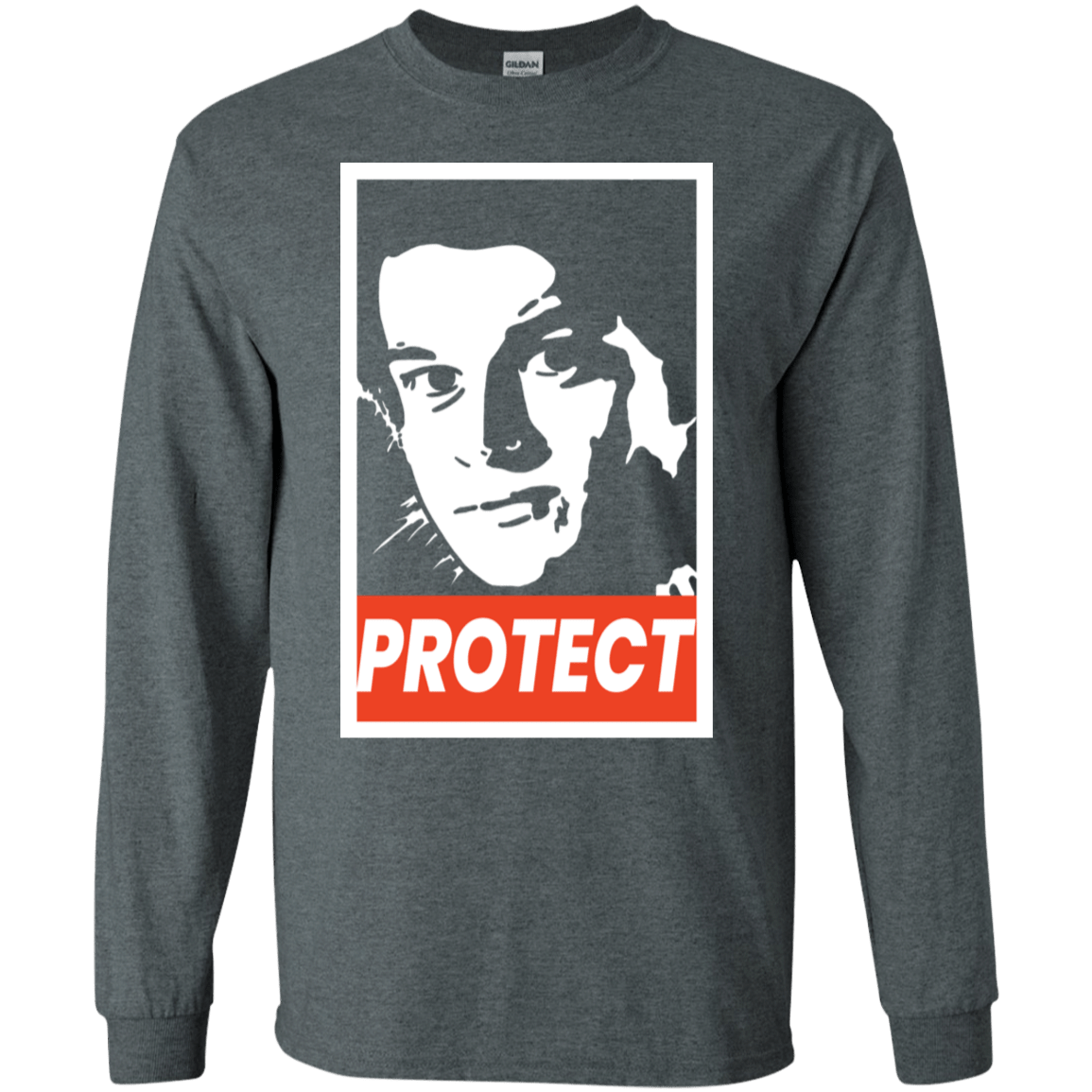 T-Shirts Dark Heather / S PROTECT Men's Long Sleeve T-Shirt
