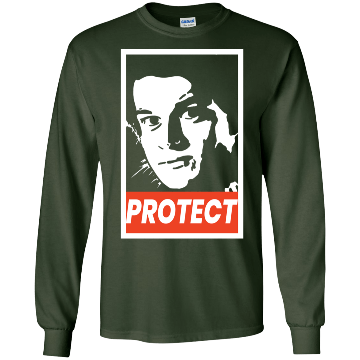T-Shirts Forest Green / S PROTECT Men's Long Sleeve T-Shirt