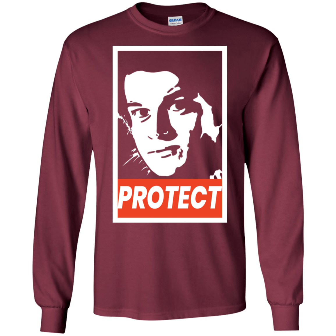 T-Shirts Maroon / S PROTECT Men's Long Sleeve T-Shirt