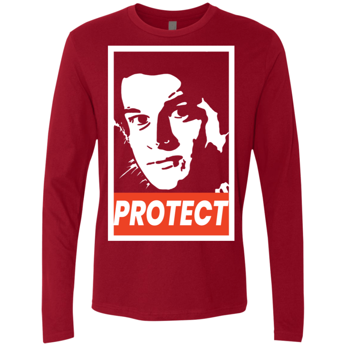 T-Shirts Cardinal / S PROTECT Men's Premium Long Sleeve