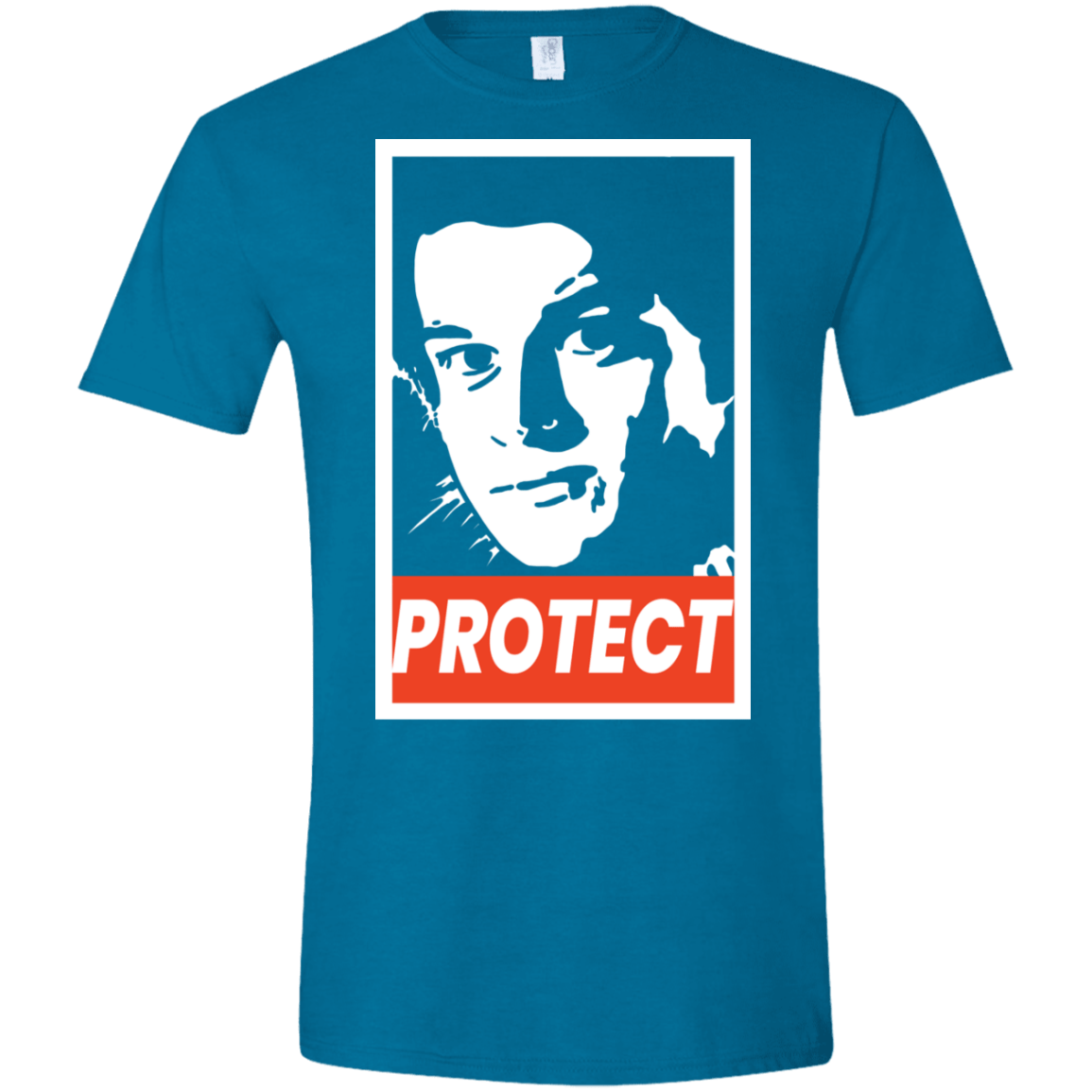 T-Shirts Antique Sapphire / S PROTECT Men's Semi-Fitted Softstyle