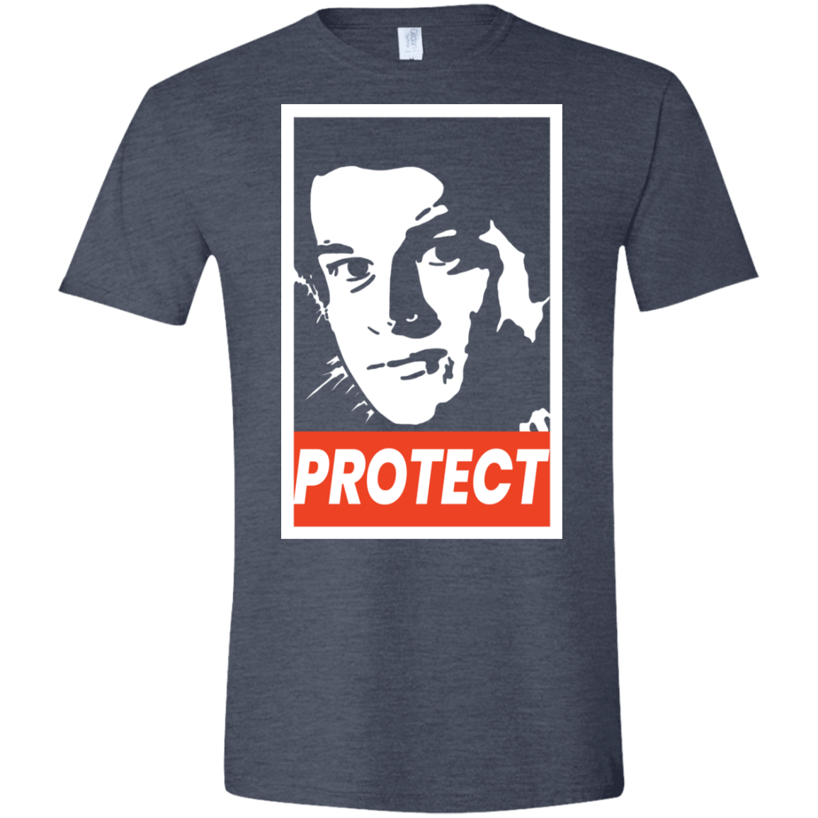 T-Shirts Heather Navy / S PROTECT Men's Semi-Fitted Softstyle