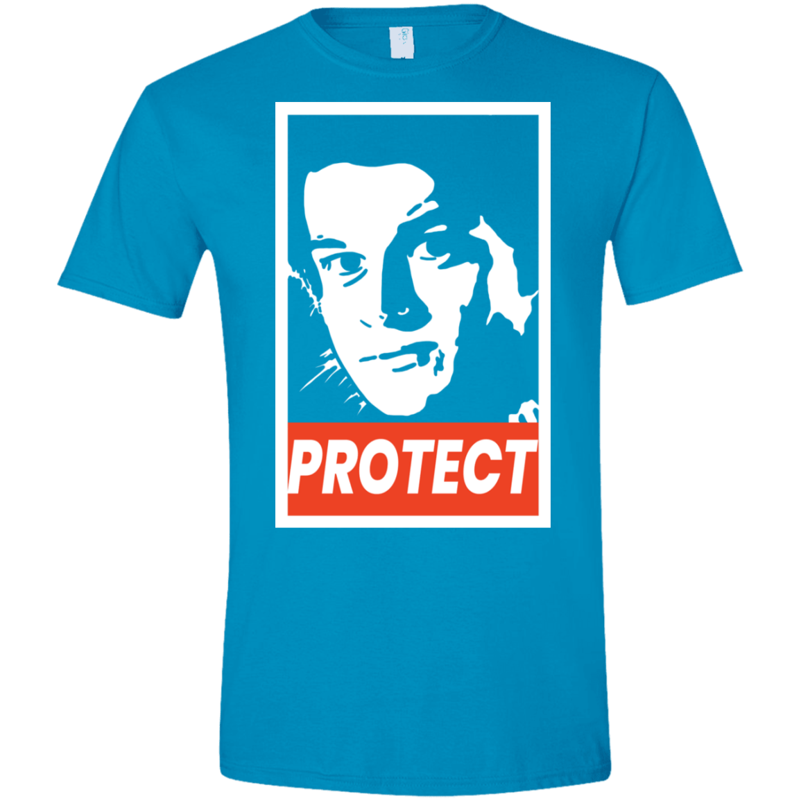 T-Shirts Sapphire / S PROTECT Men's Semi-Fitted Softstyle