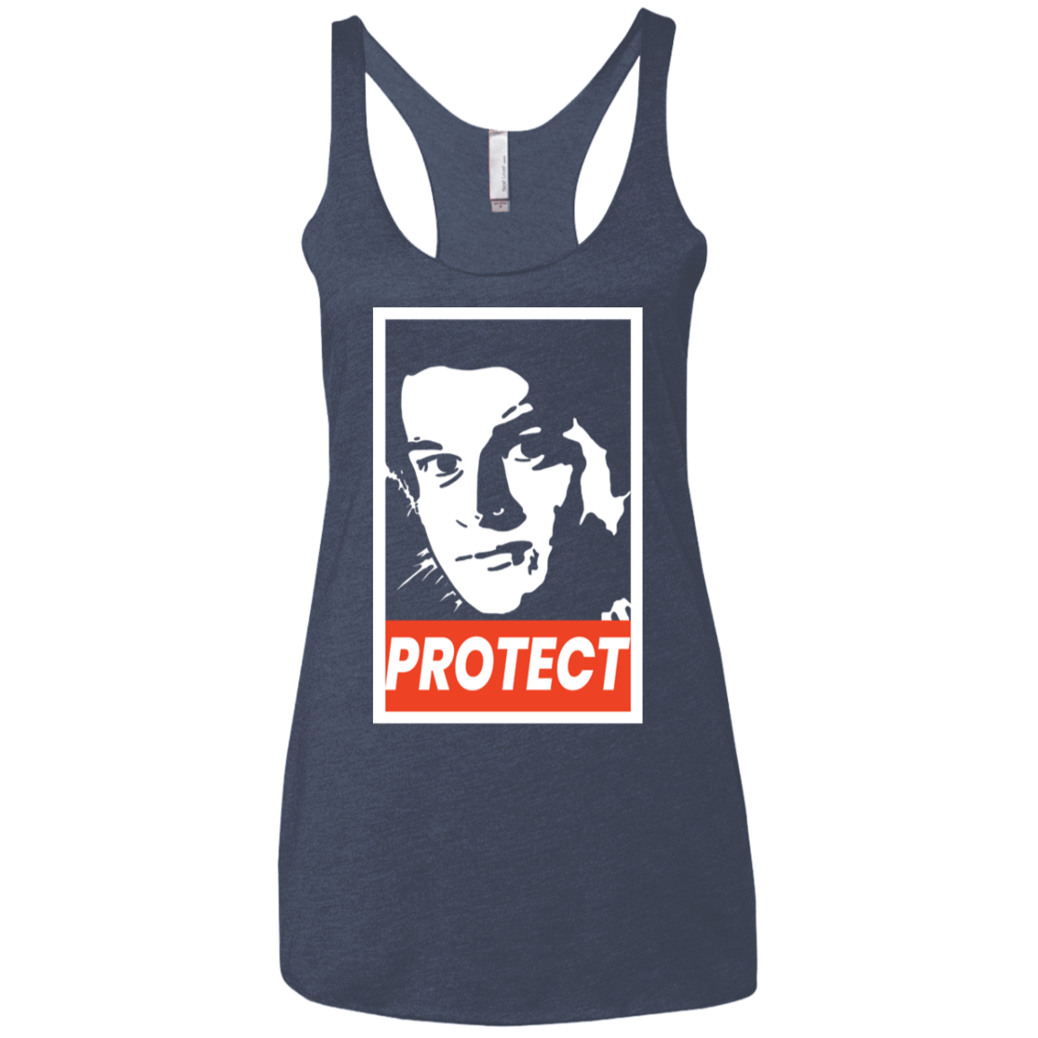 T-Shirts Vintage Navy / X-Small PROTECT Women's Triblend Racerback Tank
