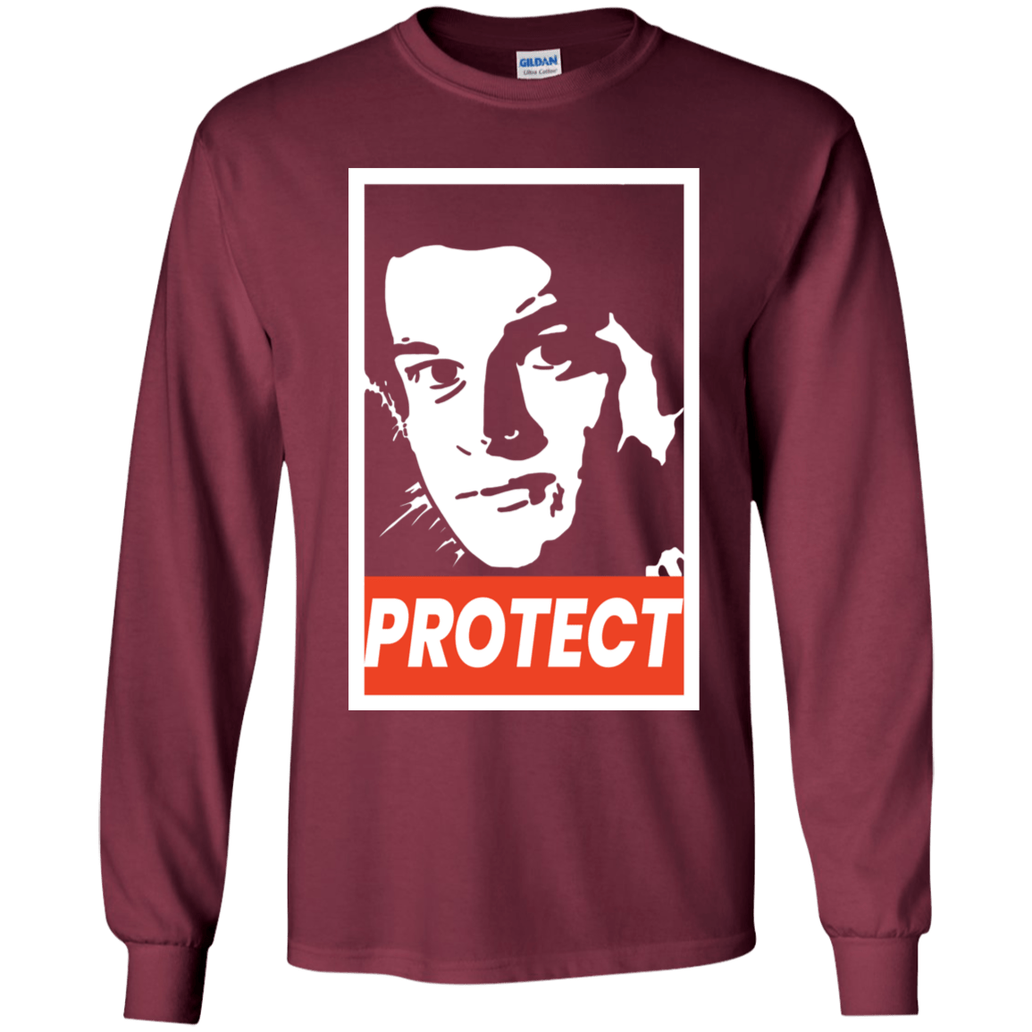 T-Shirts Maroon / YS PROTECT Youth Long Sleeve T-Shirt