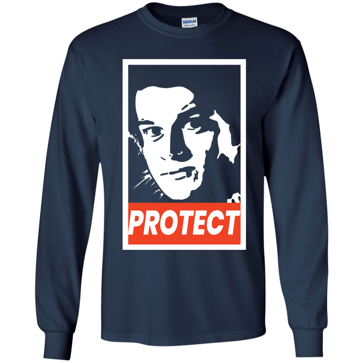 T-Shirts Navy / YS PROTECT Youth Long Sleeve T-Shirt