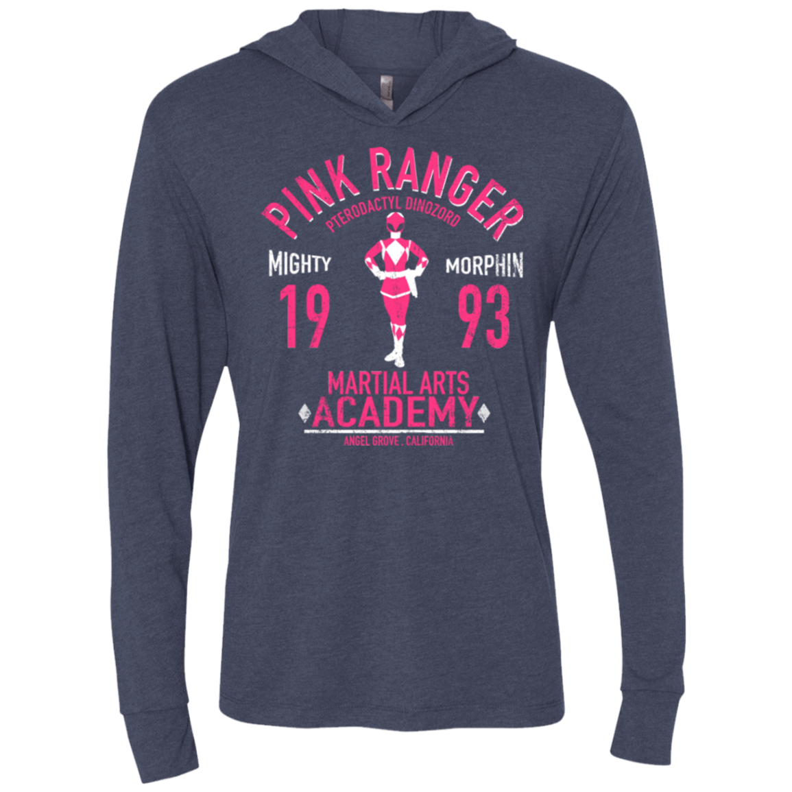 T-Shirts Vintage Navy / X-Small Pterodactyl Ranger Triblend Long Sleeve Hoodie Tee