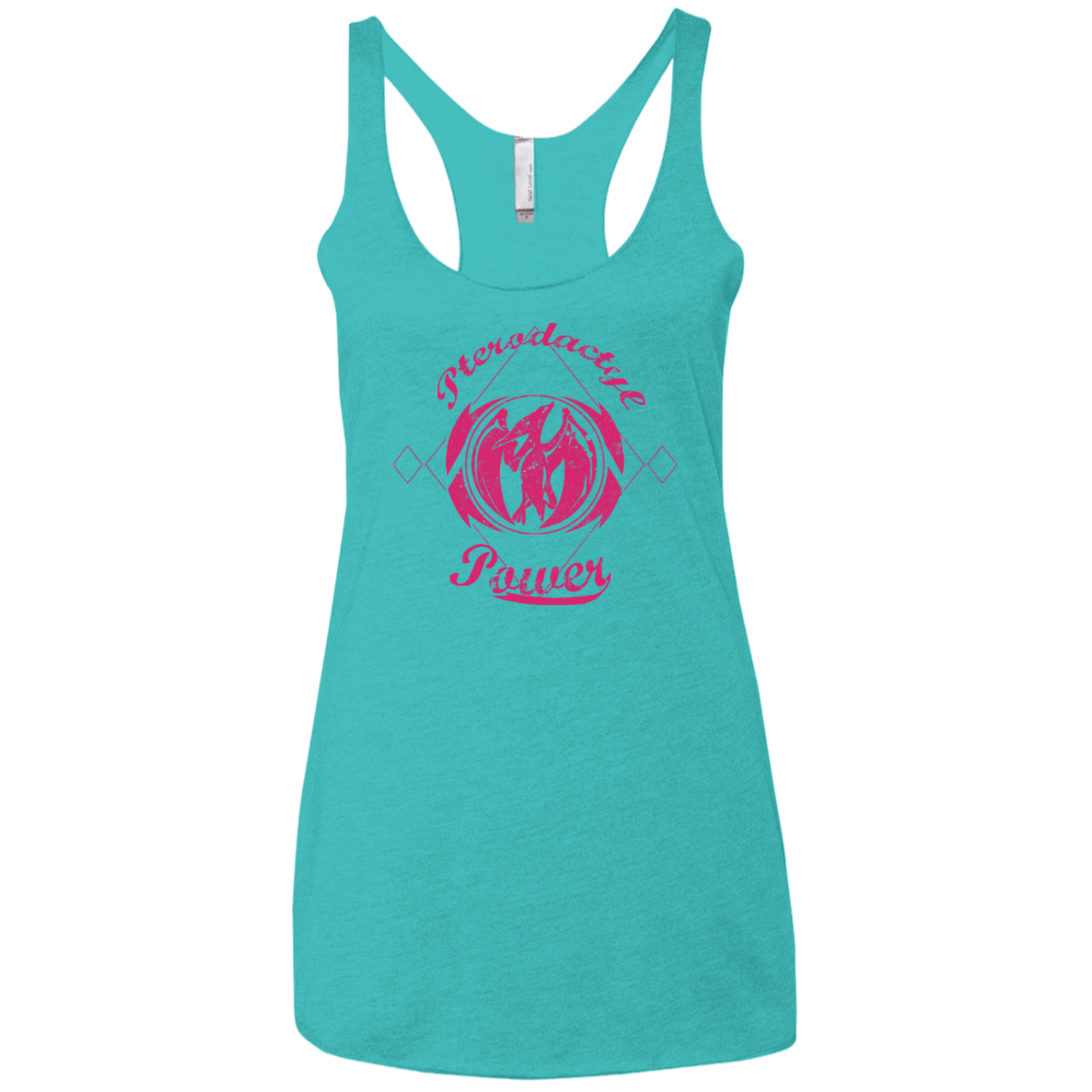 T-Shirts Tahiti Blue / X-Small Pterodactyl Women's Triblend Racerback Tank