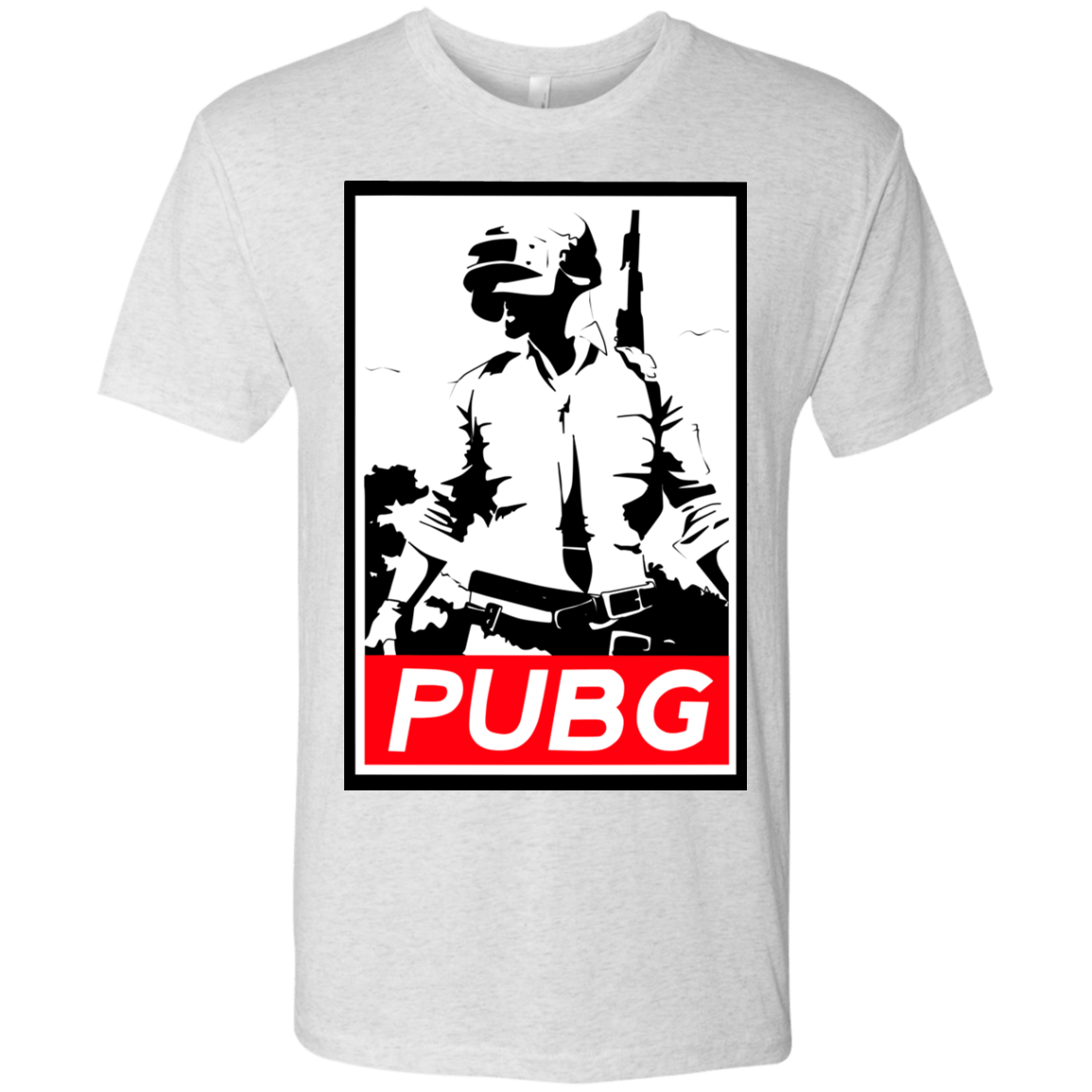 T-Shirts Heather White / Small PUBG Men's Triblend T-Shirt