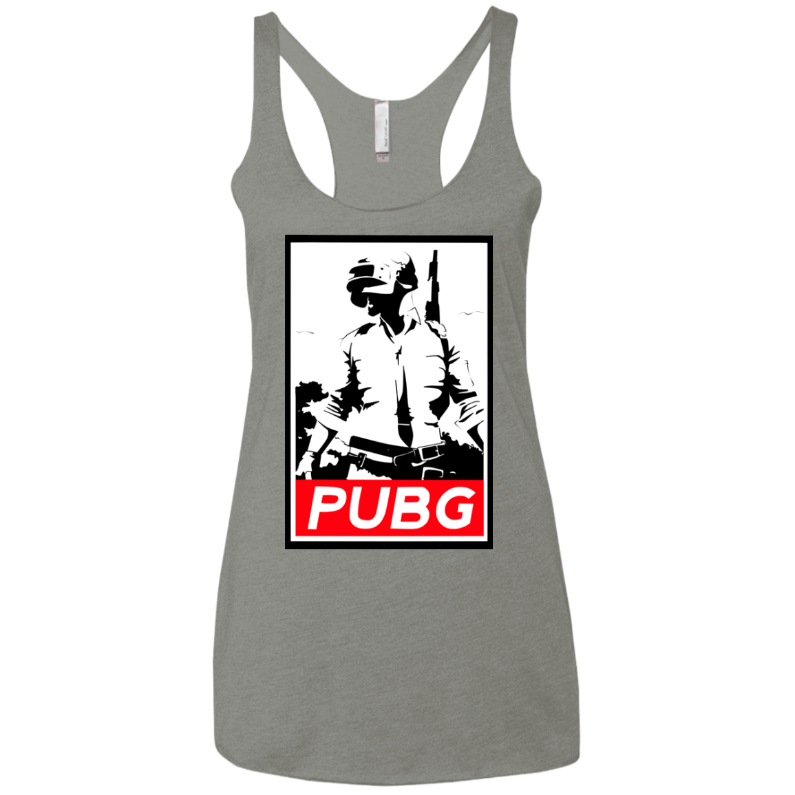 T-Shirts Venetian Grey / X-Small PUBG Women's Triblend Racerback Tank