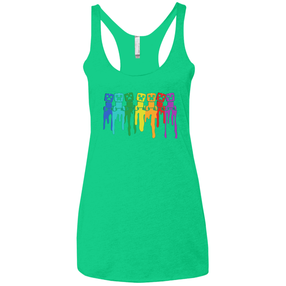 T-Shirts Envy / X-Small Rainbow Creeps Women's Triblend Racerback Tank