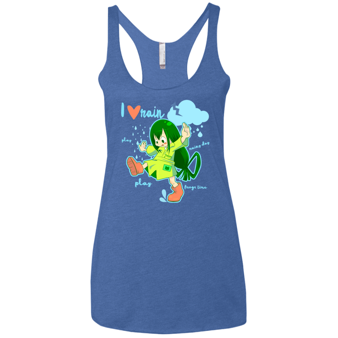 T-Shirts Vintage Royal / X-Small Rainy Day Women's Triblend Racerback Tank