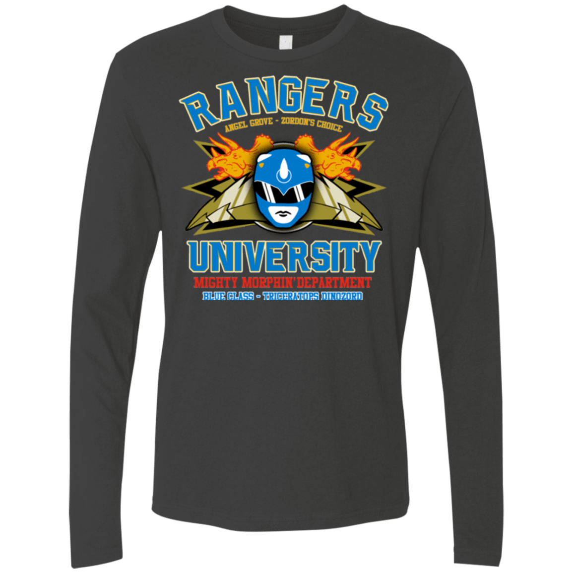 T-Shirts Heavy Metal / Small Rangers U Blue Ranger Men's Premium Long Sleeve