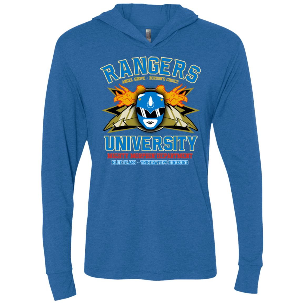 T-Shirts Vintage Royal / X-Small Rangers U Blue Ranger Triblend Long Sleeve Hoodie Tee