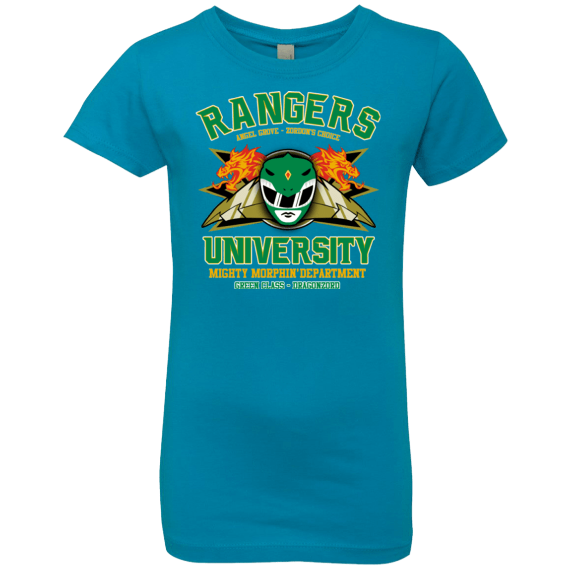 T-Shirts Turquoise / YXS Rangers U Green Ranger Girls Premium T-Shirt