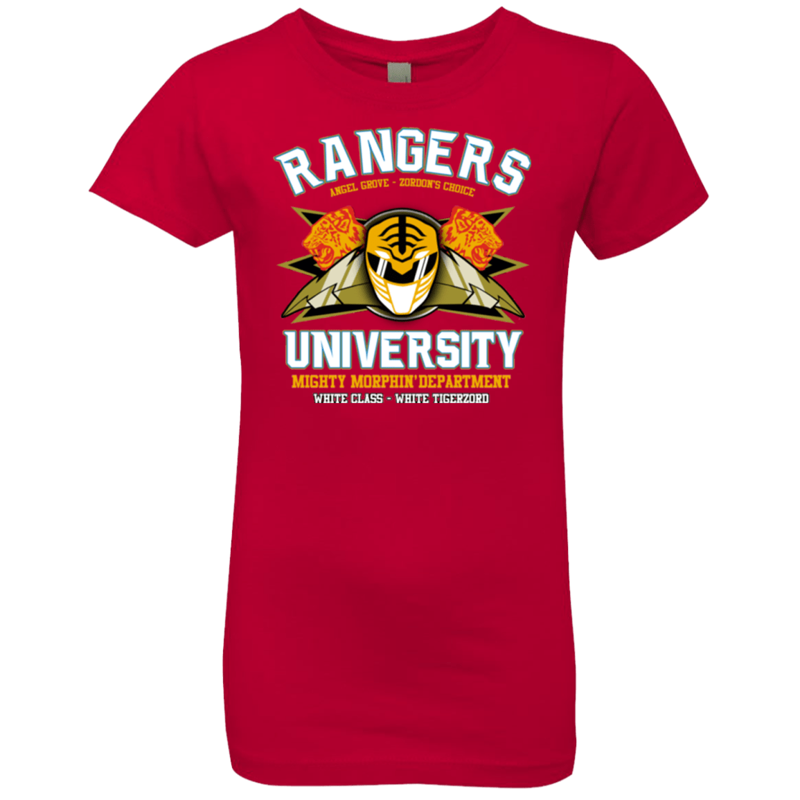 T-Shirts Red / YXS Rangers U White Ranger Girls Premium T-Shirt