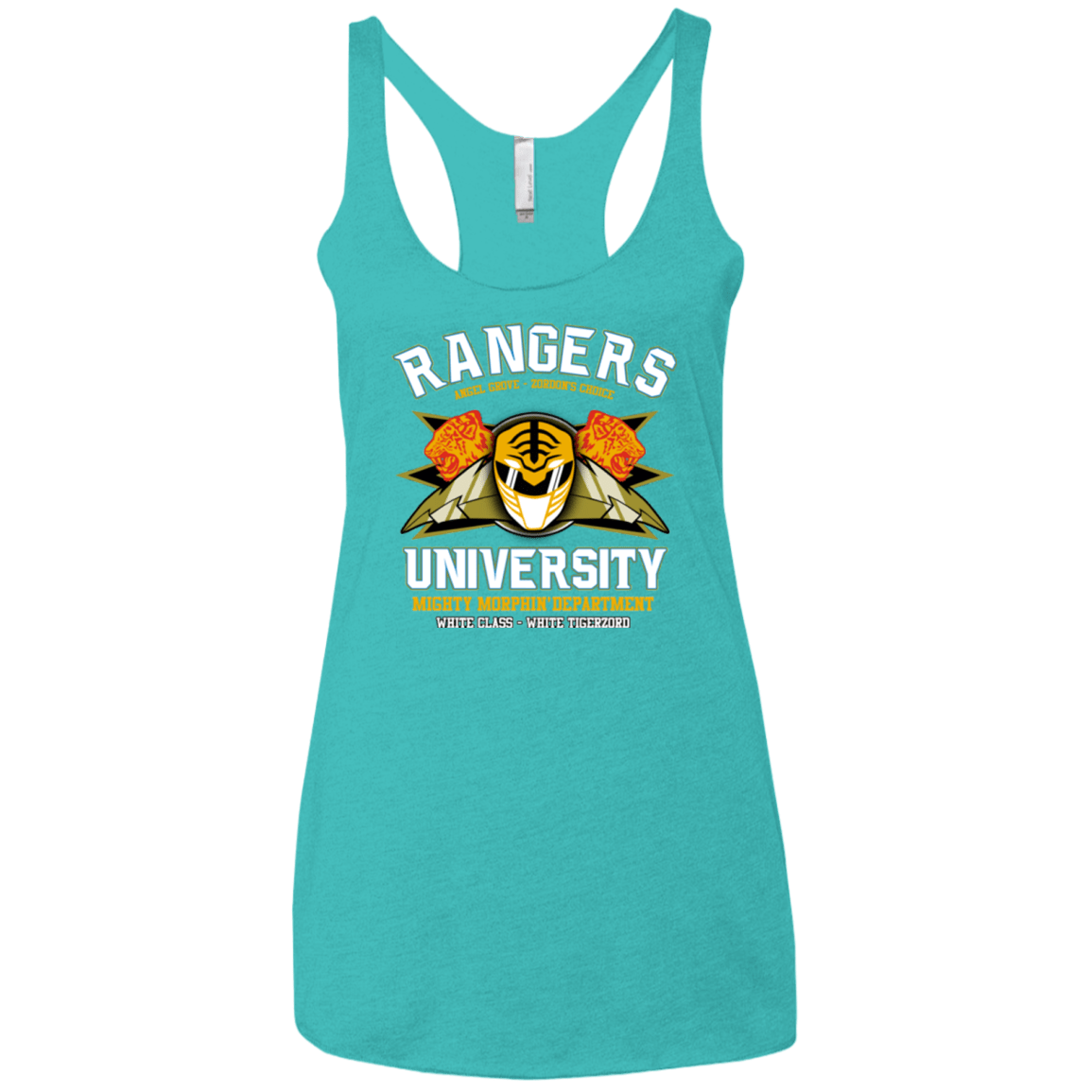 T-Shirts Tahiti Blue / X-Small Rangers U White Ranger Women's Triblend Racerback Tank
