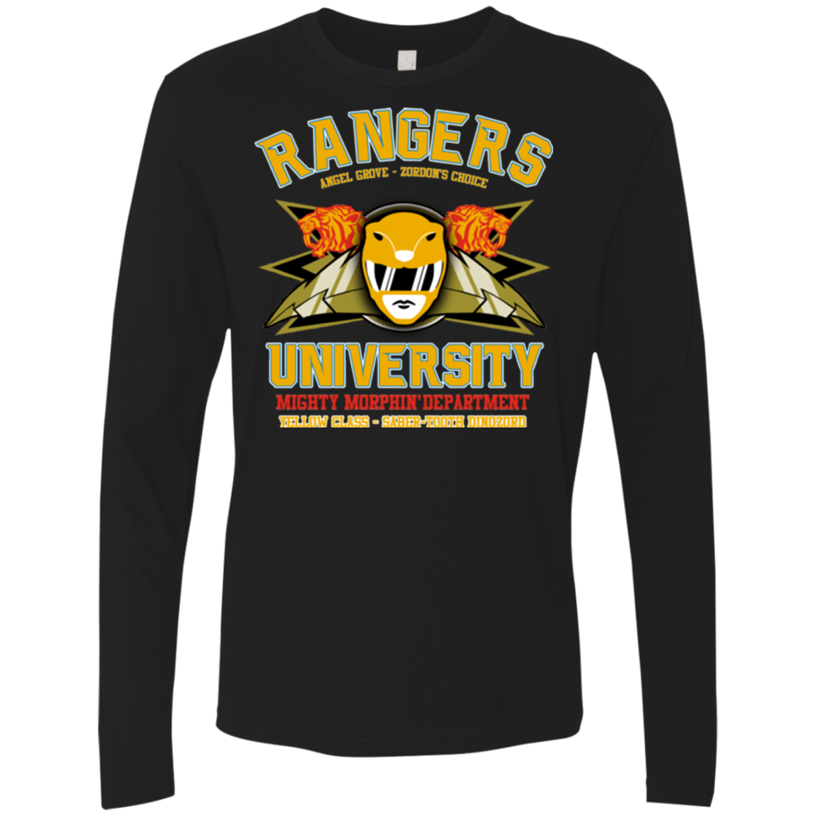 T-Shirts Black / Small Rangers U Yellow Ranger Men's Premium Long Sleeve