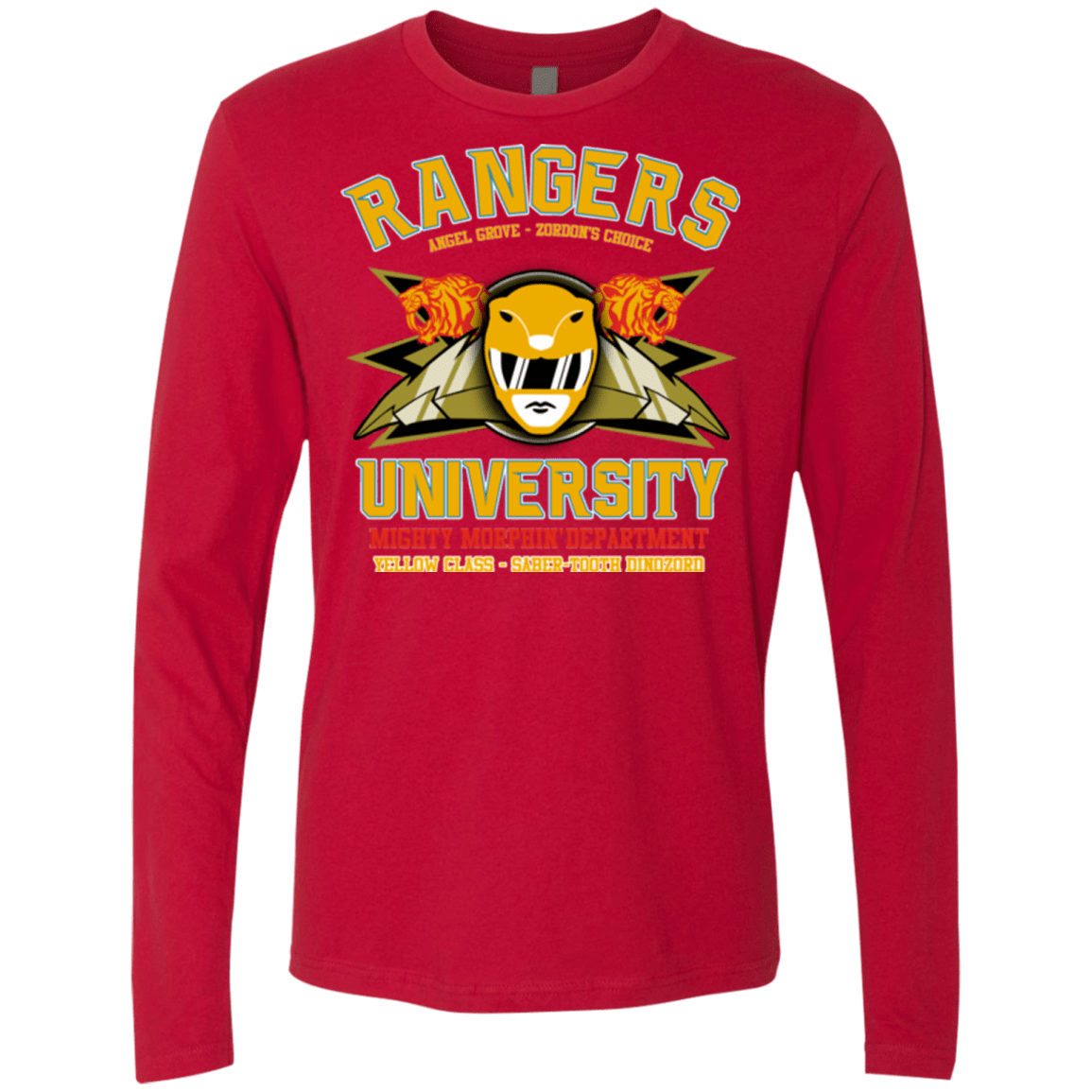 T-Shirts Red / Small Rangers U Yellow Ranger Men's Premium Long Sleeve