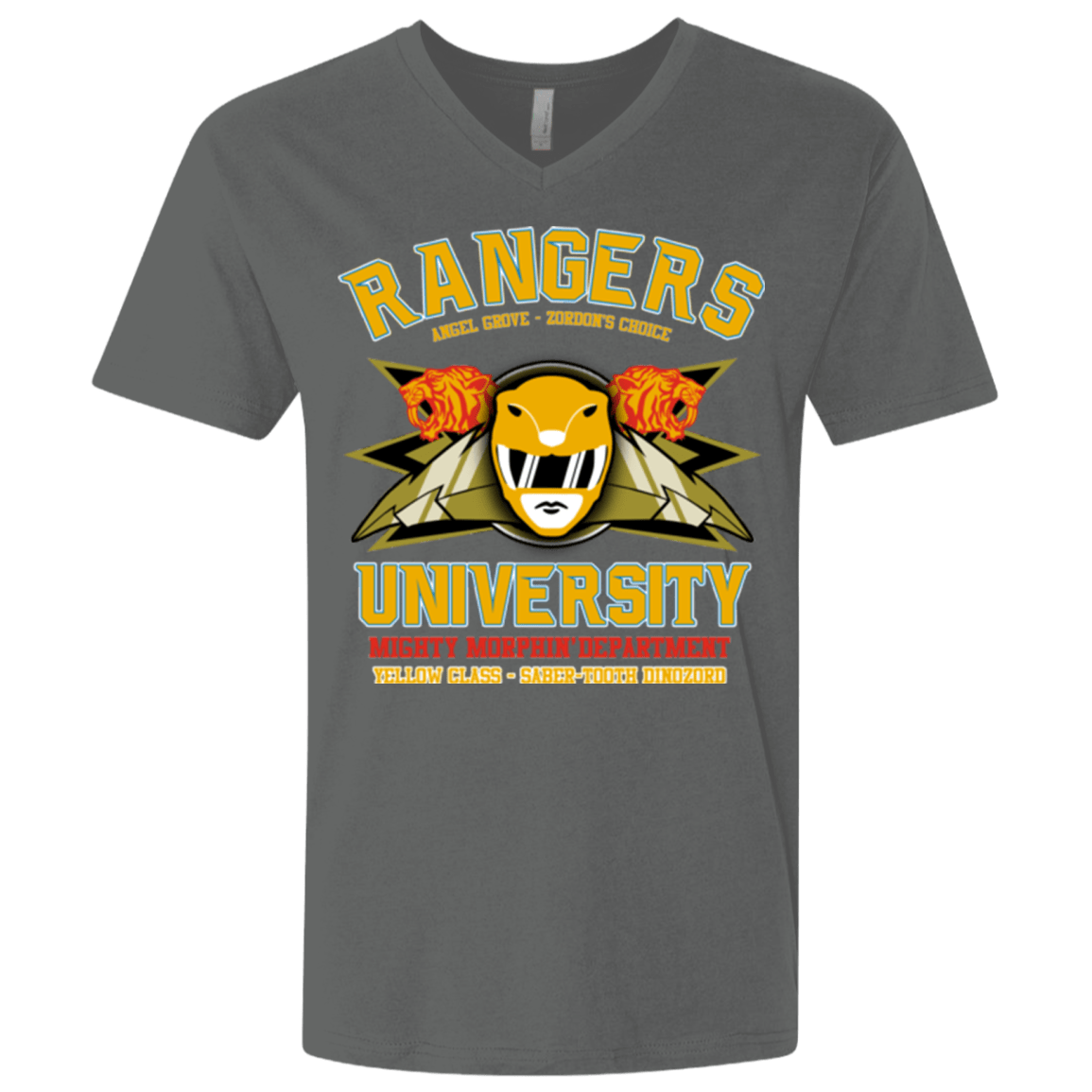 T-Shirts Heavy Metal / X-Small Rangers U Yellow Ranger Men's Premium V-Neck