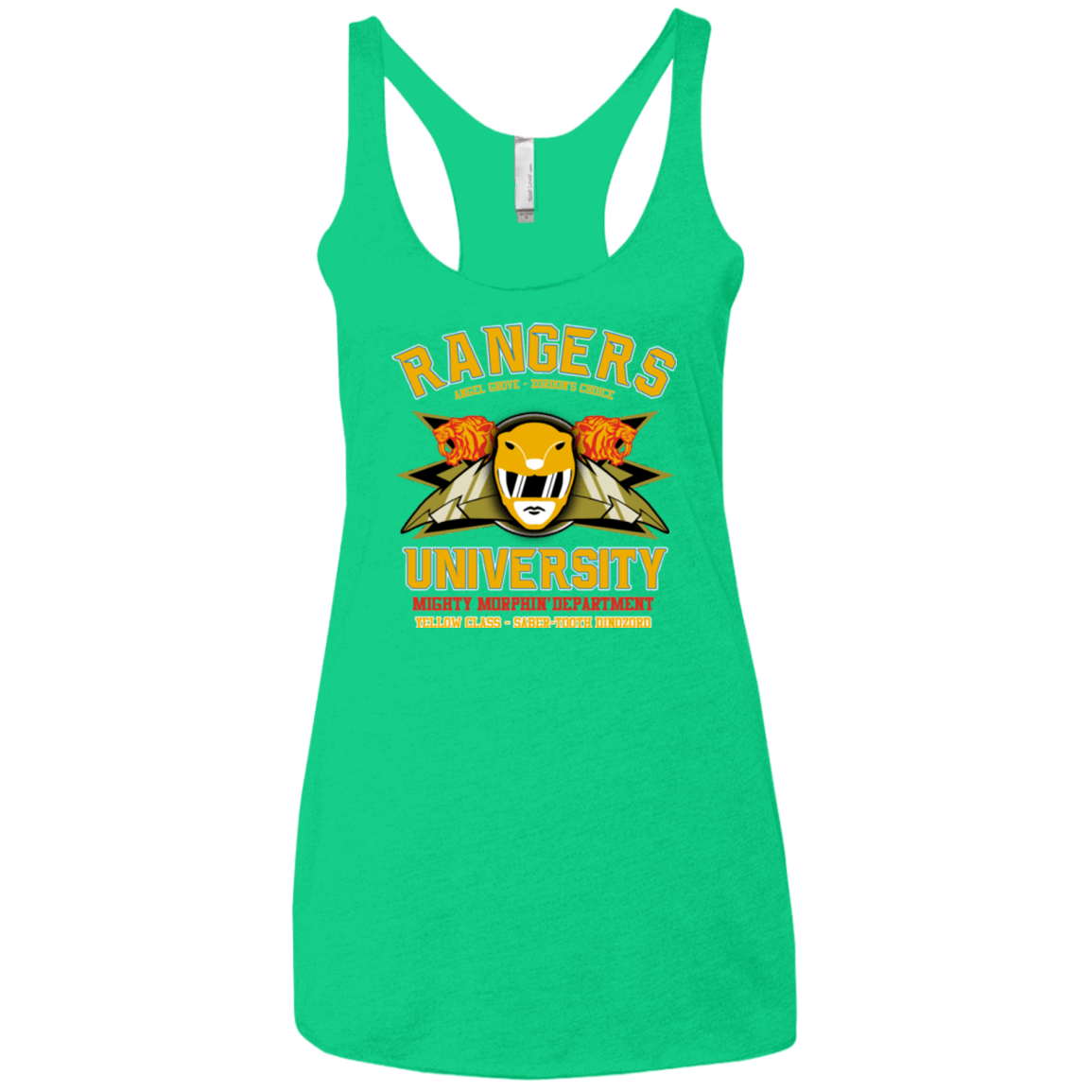 T-Shirts Envy / X-Small Rangers U Yellow Ranger Women's Triblend Racerback Tank