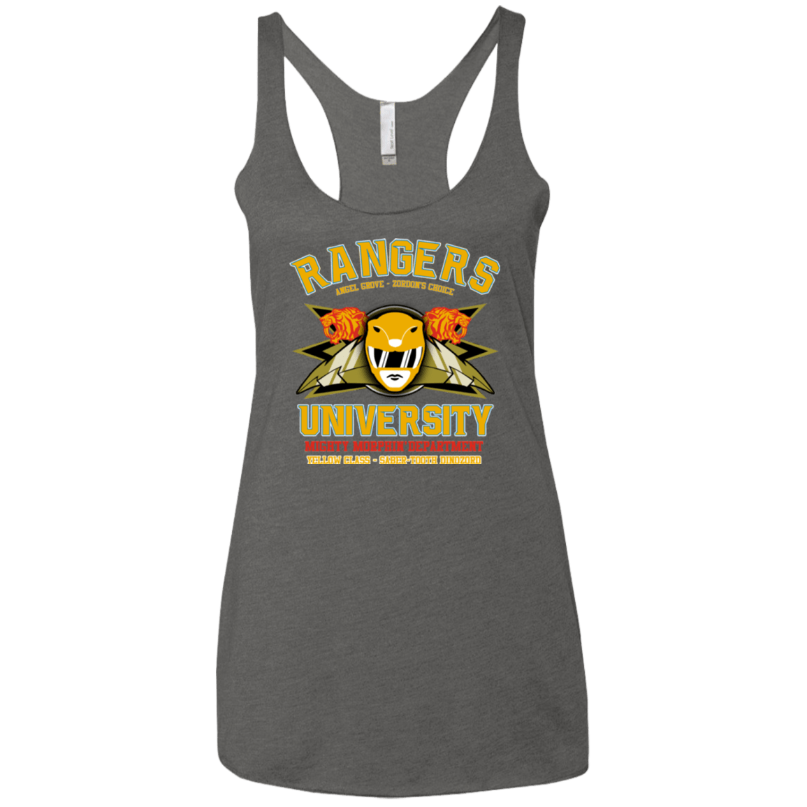 T-Shirts Premium Heather / X-Small Rangers U Yellow Ranger Women's Triblend Racerback Tank