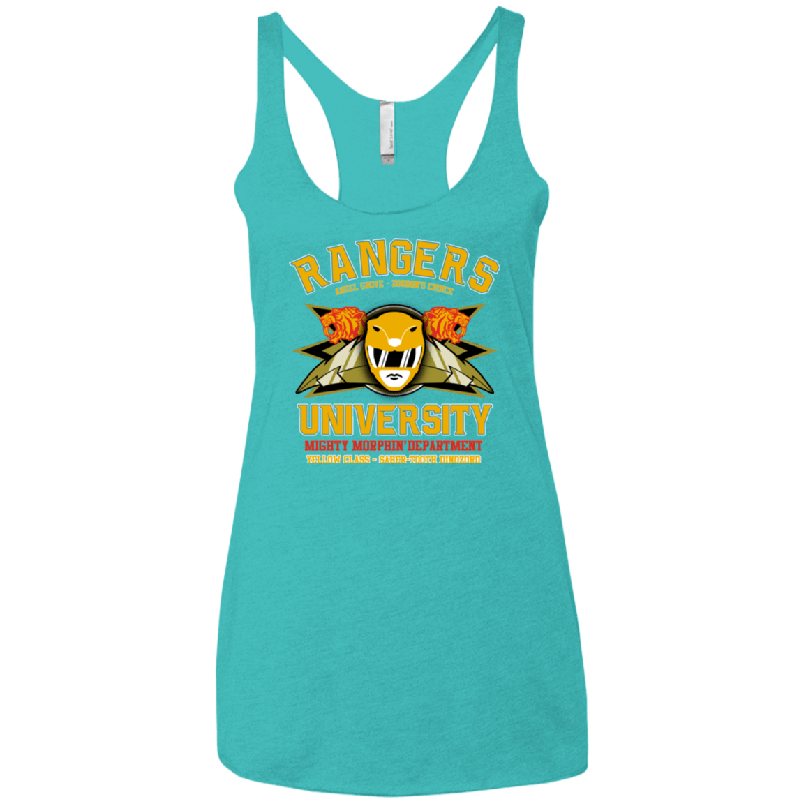 T-Shirts Tahiti Blue / X-Small Rangers U Yellow Ranger Women's Triblend Racerback Tank