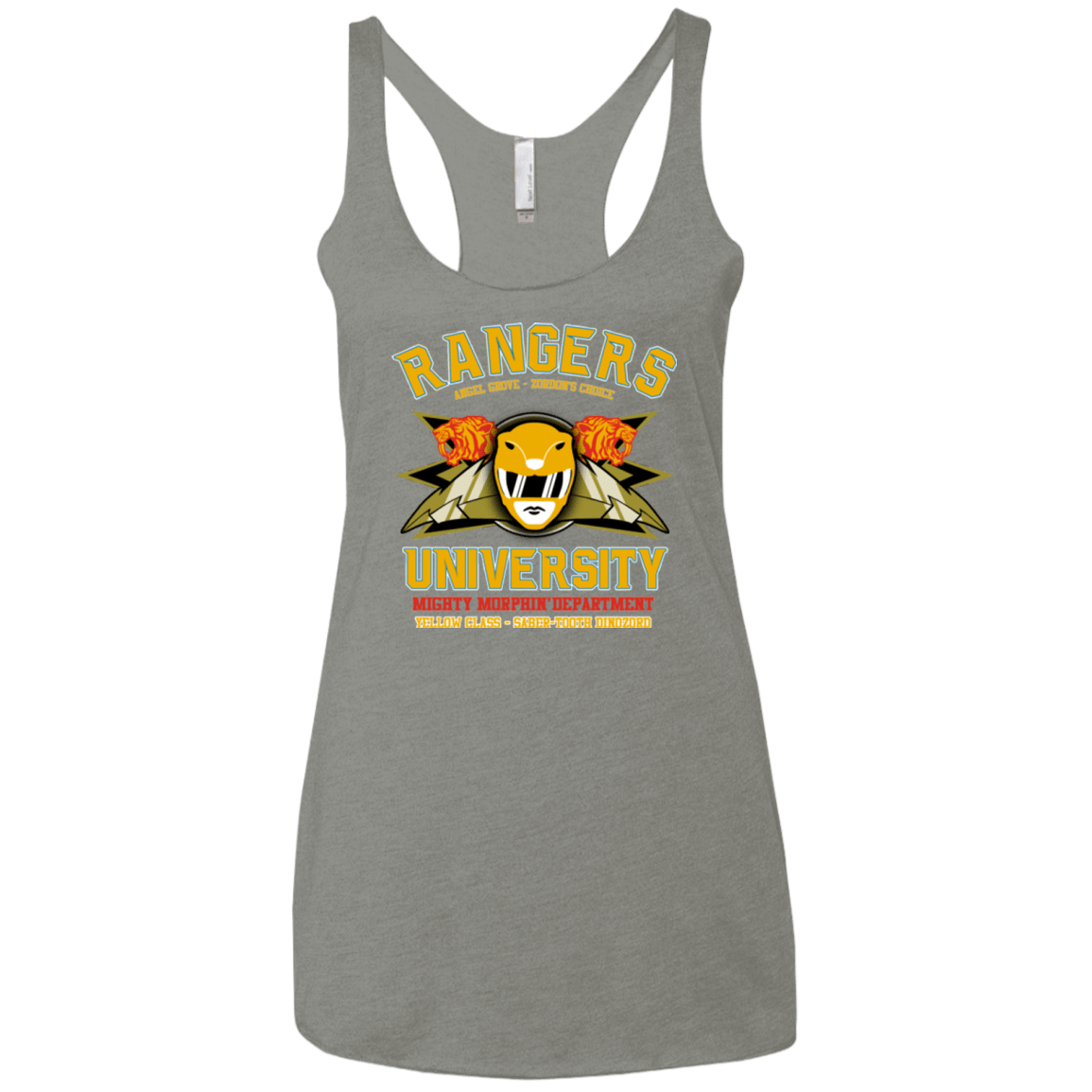 T-Shirts Venetian Grey / X-Small Rangers U Yellow Ranger Women's Triblend Racerback Tank