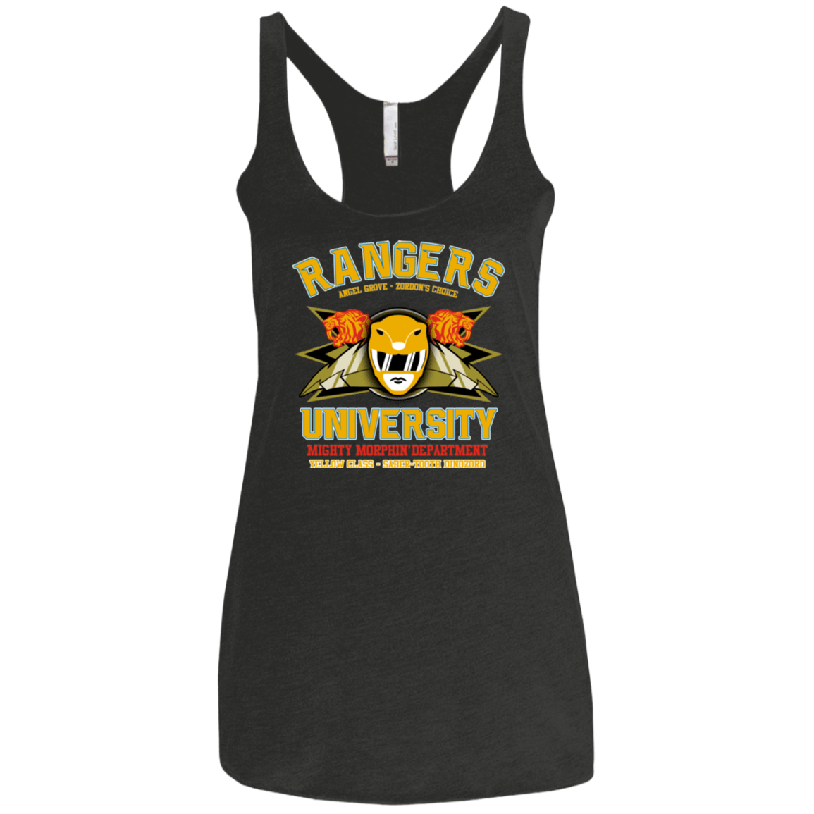 T-Shirts Vintage Black / X-Small Rangers U Yellow Ranger Women's Triblend Racerback Tank