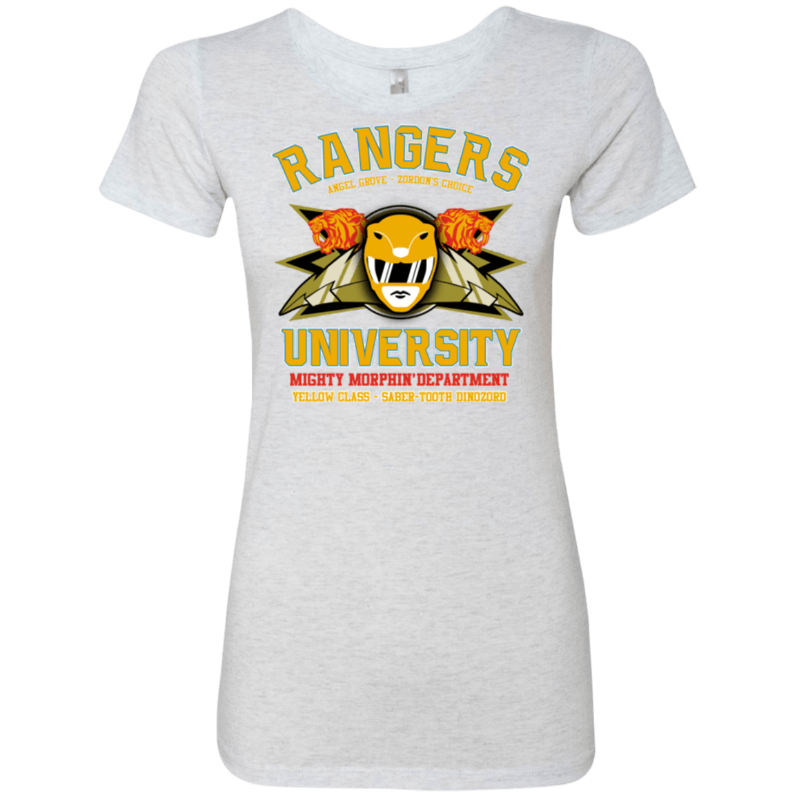 T-Shirts Heather White / Small Rangers U Yellow Ranger Women's Triblend T-Shirt