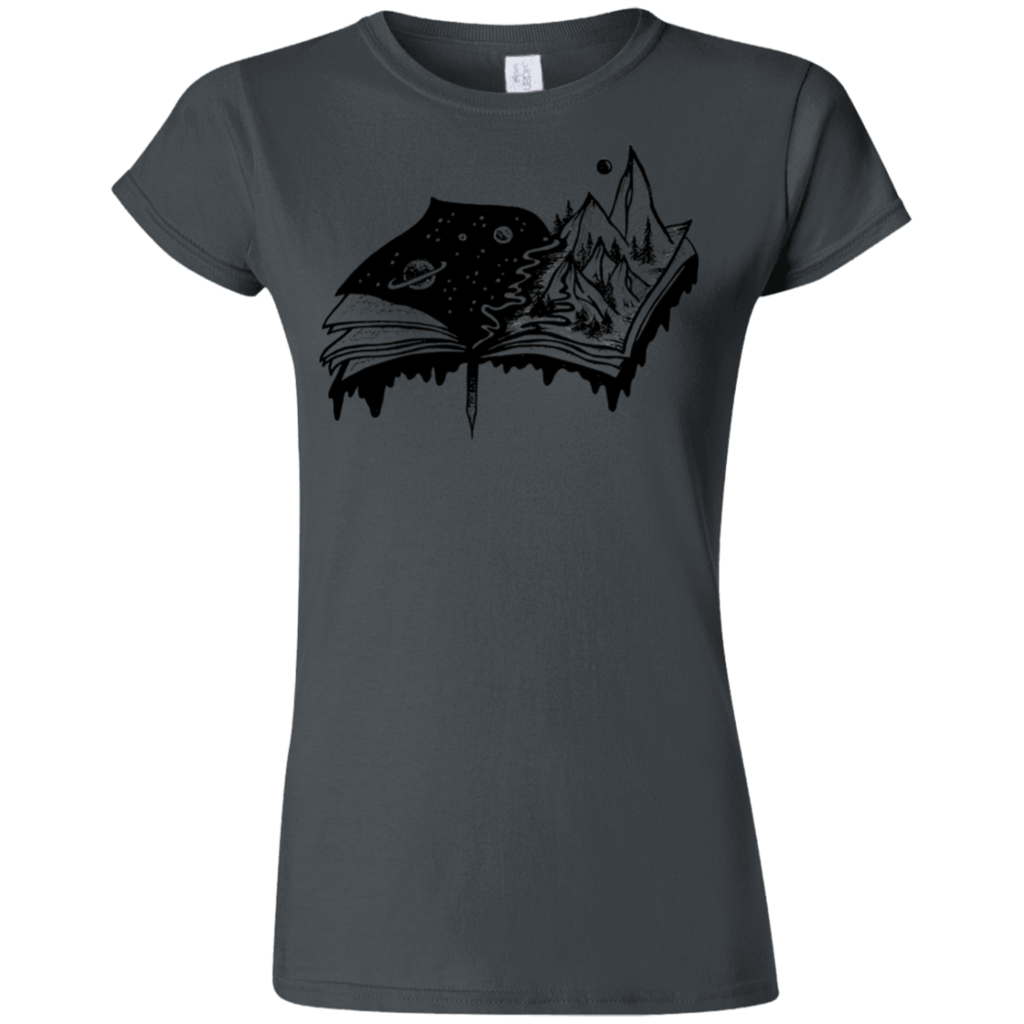 T-Shirts Charcoal / S Reading is Life Junior Slimmer-Fit T-Shirt