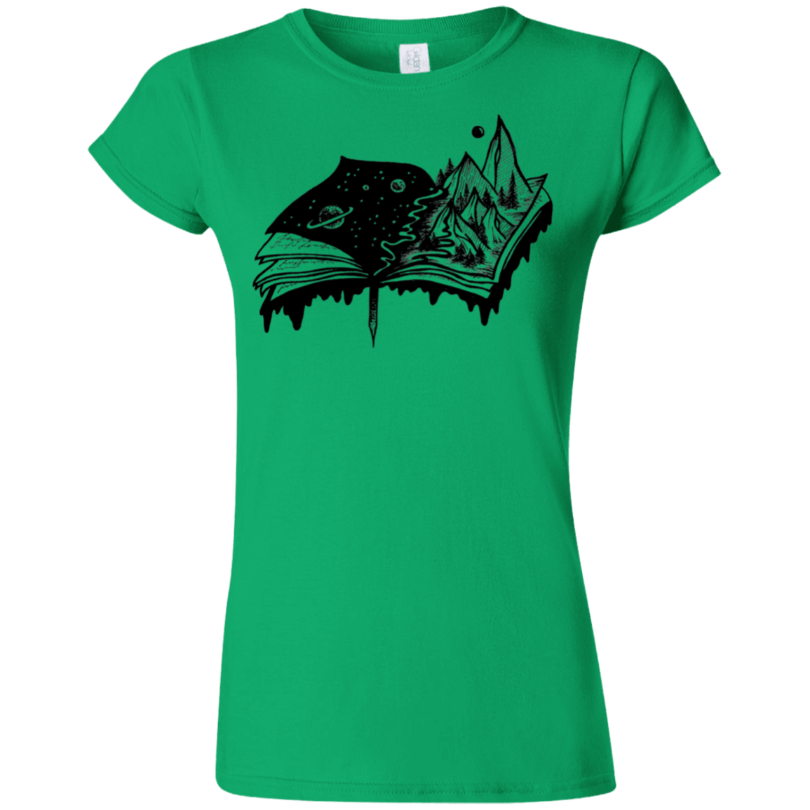 T-Shirts Irish Green / S Reading is Life Junior Slimmer-Fit T-Shirt