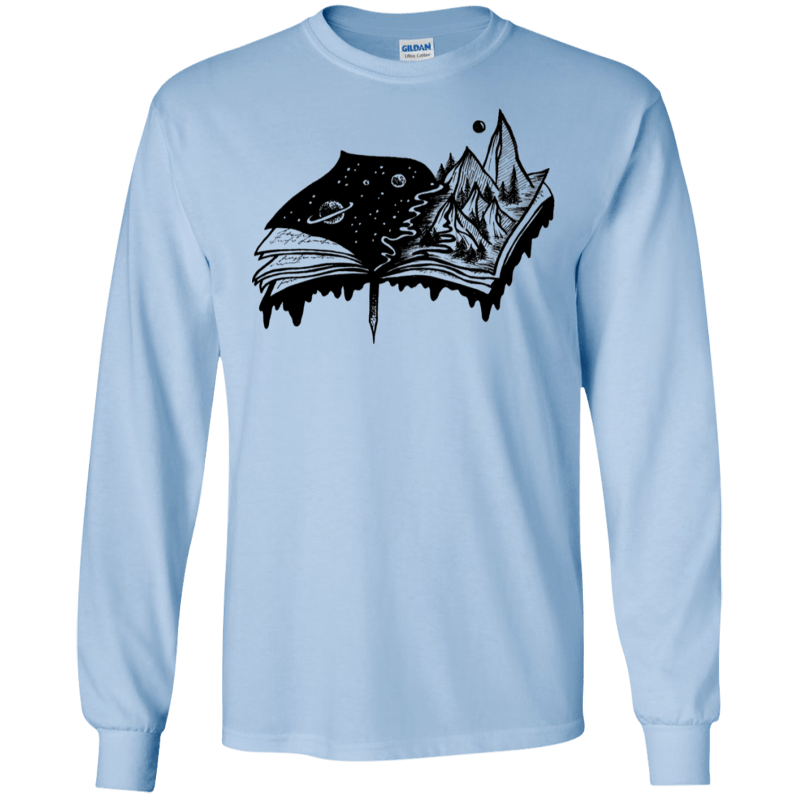 T-Shirts Light Blue / S Reading is Life Men's Long Sleeve T-Shirt