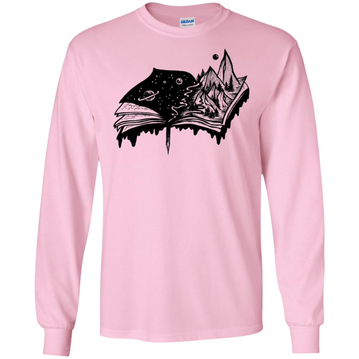T-Shirts Light Pink / S Reading is Life Men's Long Sleeve T-Shirt
