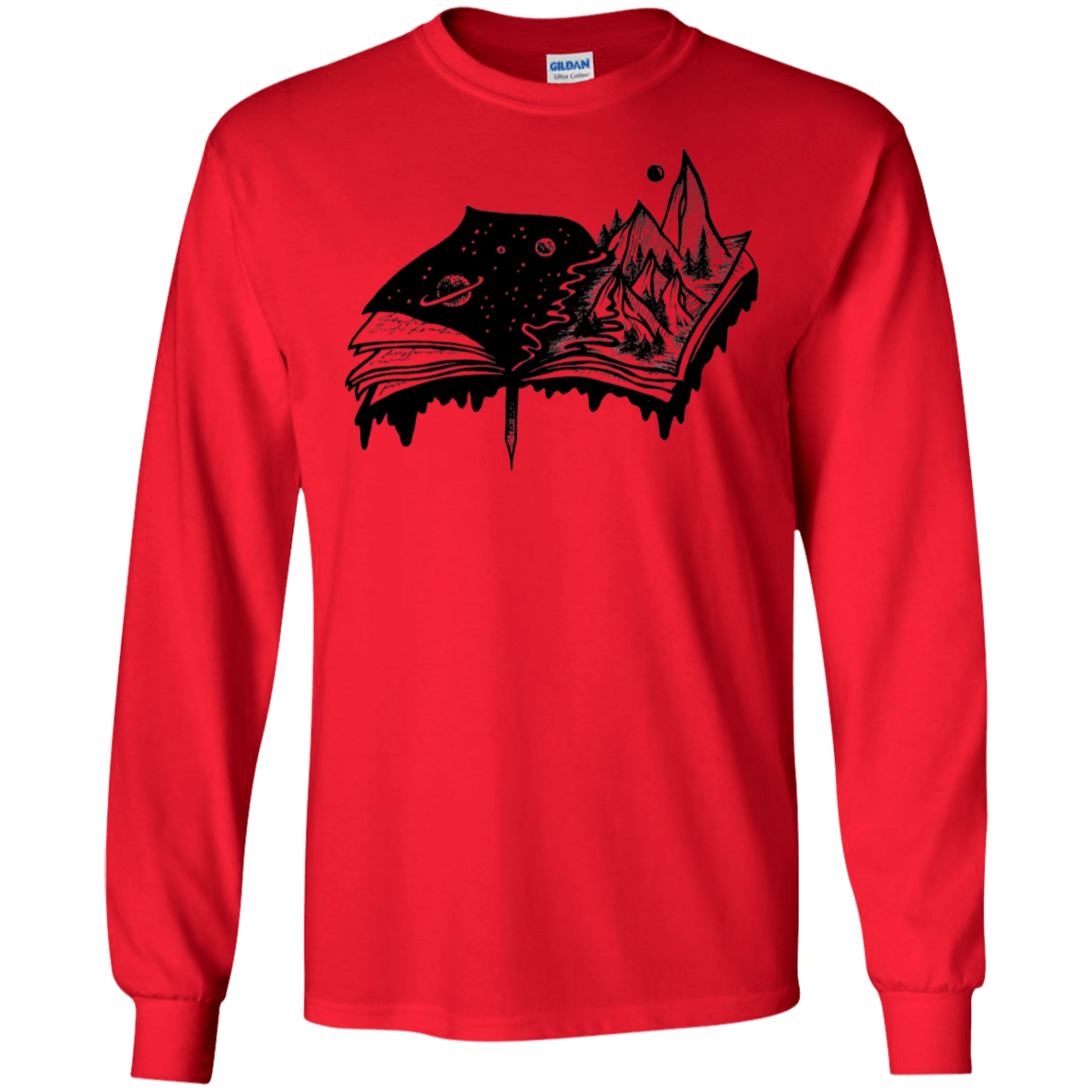 T-Shirts Red / S Reading is Life Men's Long Sleeve T-Shirt