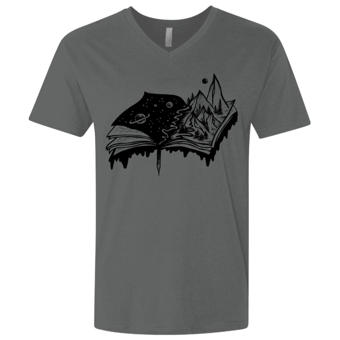 T-Shirts Heavy Metal / X-Small Reading is Life Men's Premium V-Neck