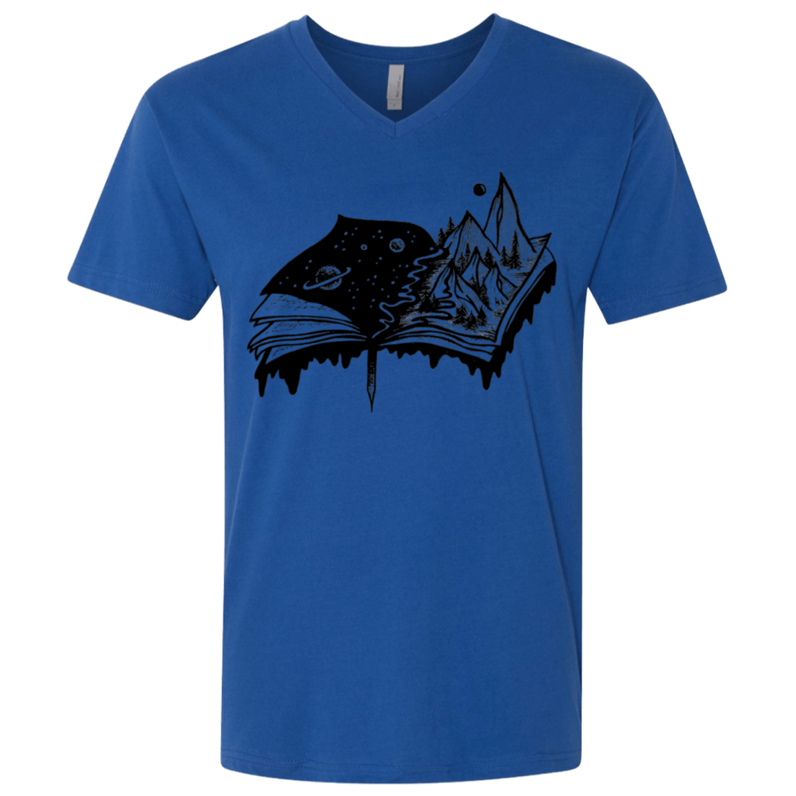 T-Shirts Royal / X-Small Reading is Life Men's Premium V-Neck