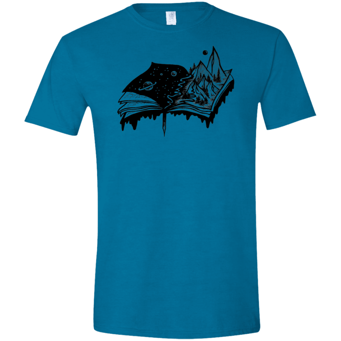 T-Shirts Antique Sapphire / S Reading is Life Men's Semi-Fitted Softstyle