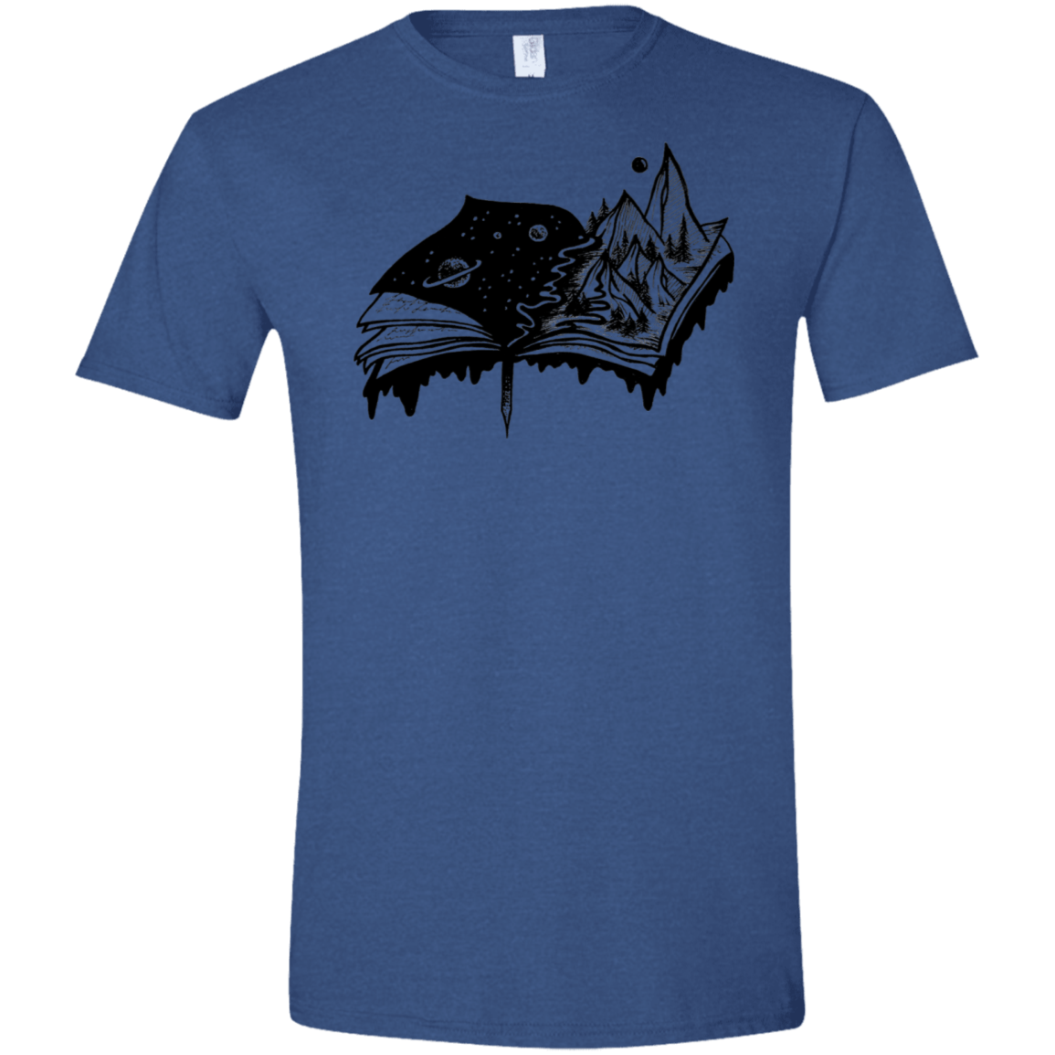 T-Shirts Heather Royal / X-Small Reading is Life Men's Semi-Fitted Softstyle