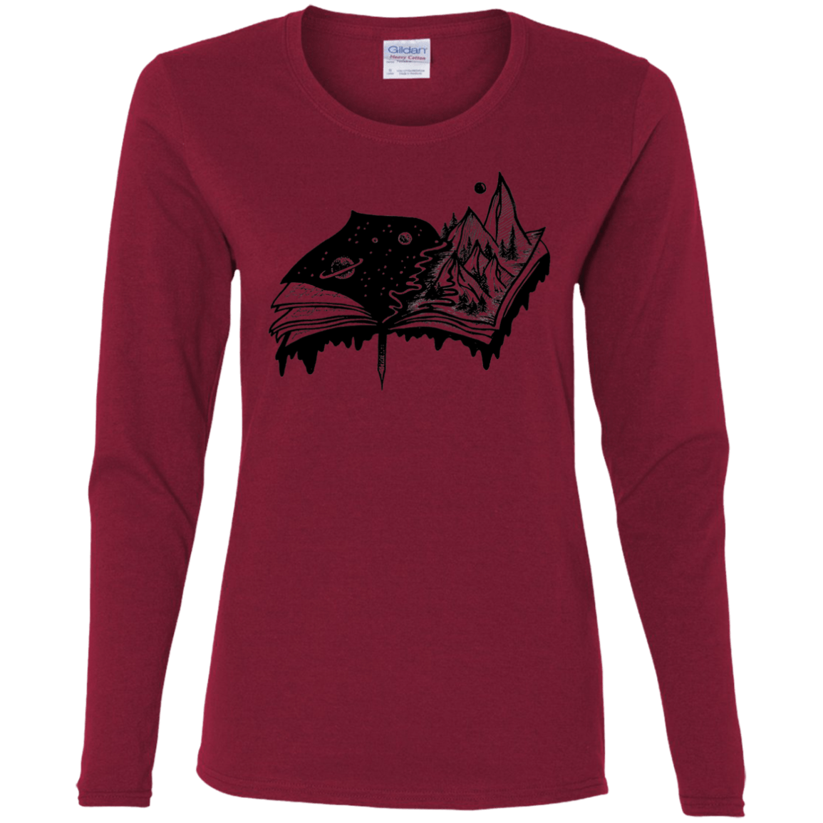 T-Shirts Cardinal / S Reading is Life Women's Long Sleeve T-Shirt