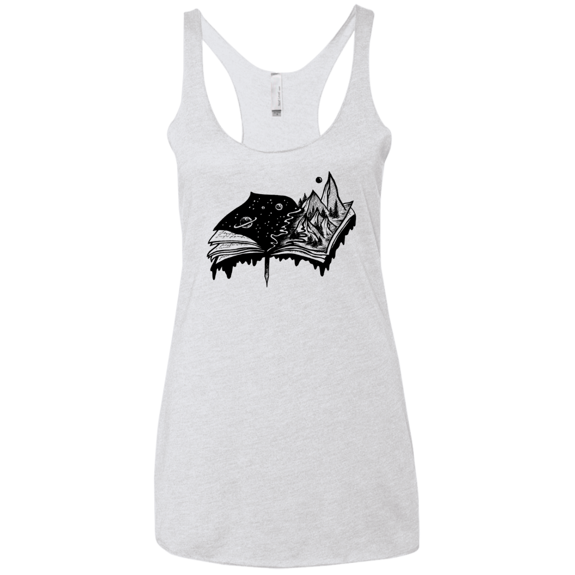 T-Shirts Heather White / X-Small Reading is Life Women's Triblend Racerback Tank