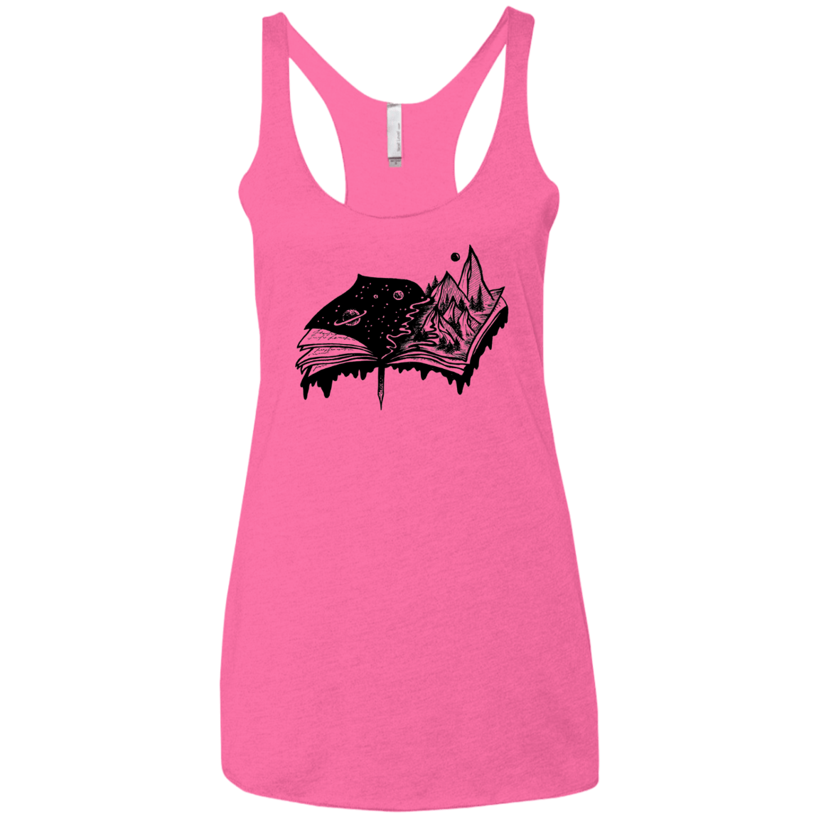 T-Shirts Vintage Pink / X-Small Reading is Life Women's Triblend Racerback Tank