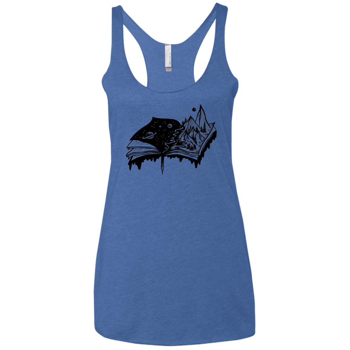 T-Shirts Vintage Royal / X-Small Reading is Life Women's Triblend Racerback Tank